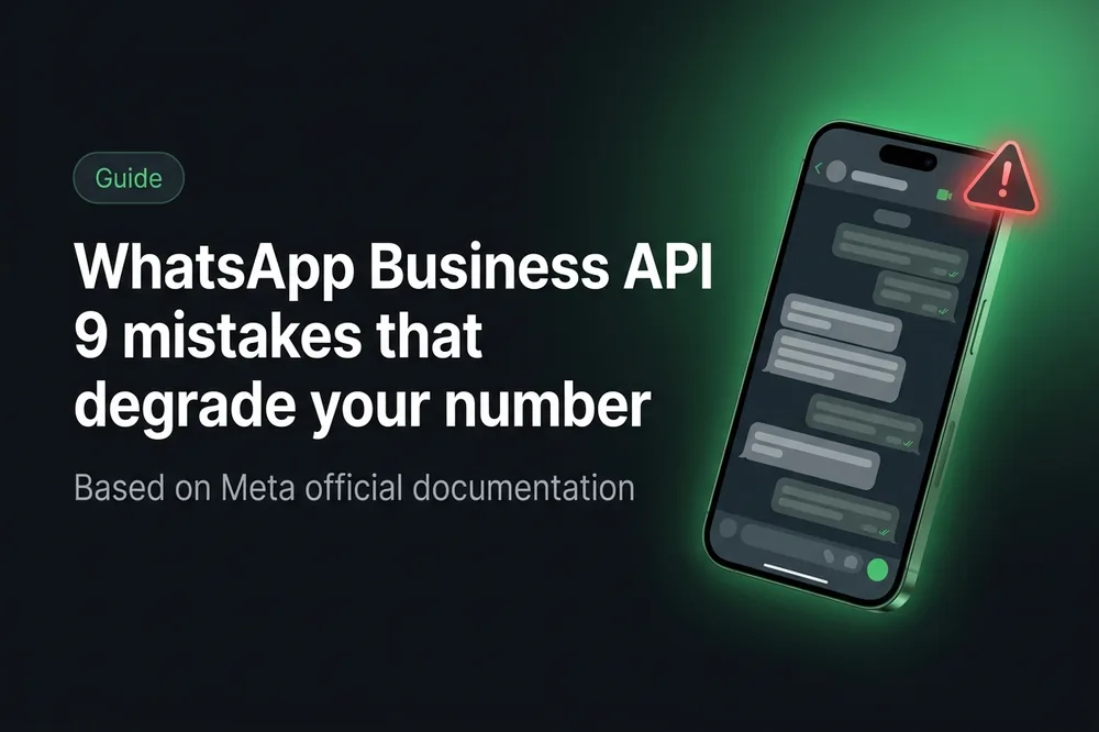 WhatsApp Business API: 9 mistakes that degrade your number