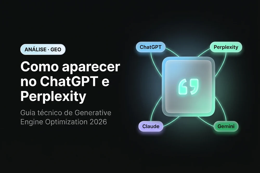 Aparecer no ChatGPT e Perplexity: guia GEO 2026