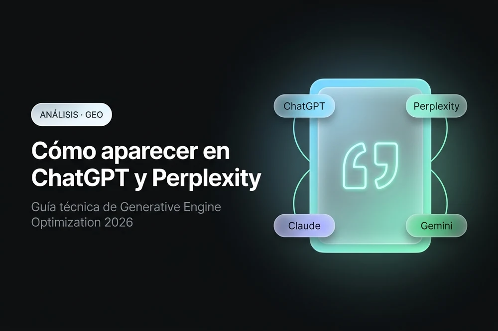 Aparecer en ChatGPT y Perplexity: guía GEO 2026