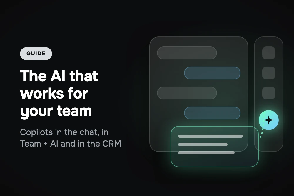 AI Copilot replying next to a conversation, in the chat panel