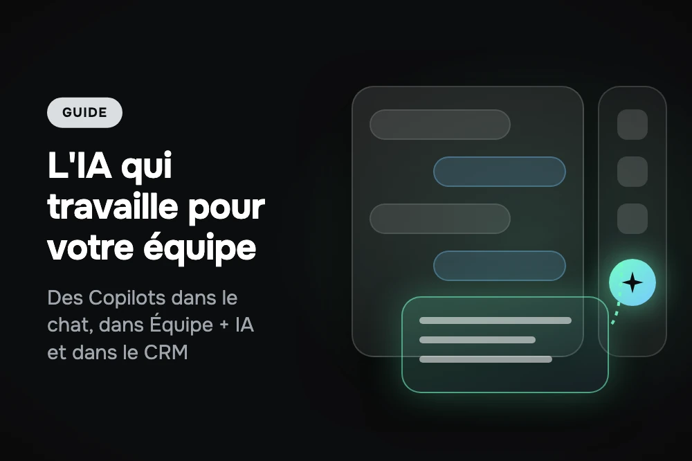 Copilot IA répondant à côté d'une conversation, dans le panneau du chat