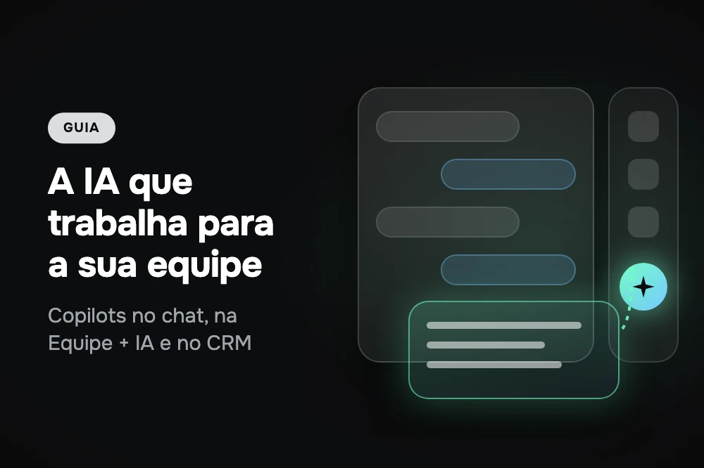 Copilot de IA respondendo ao lado de uma conversa, no painel do chat