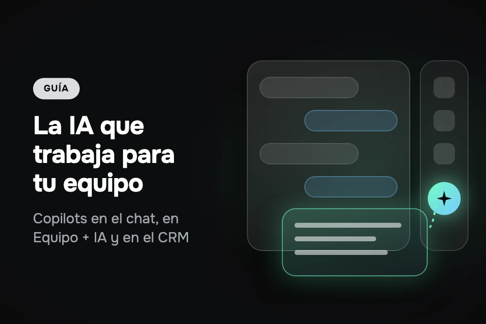 Copilot de IA respondiendo al lado de una conversación, en el panel del chat