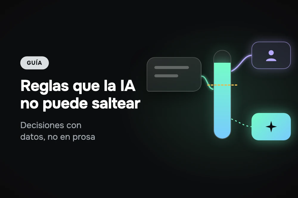 Agente de IA evaluando una decisión con probabilidad y un umbral antes de actuar
