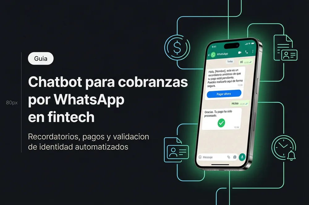 Chatbot de cobranzas por WhatsApp con link de pago y validación de identidad para fintech