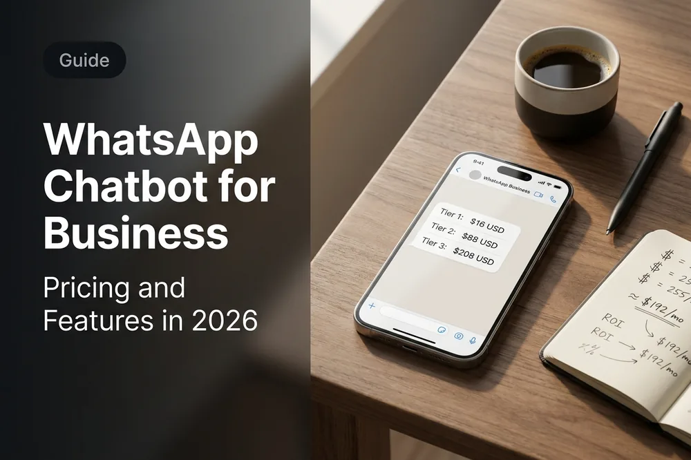 WhatsApp chatbot for businesses: pricing table, plans, and features in 2026