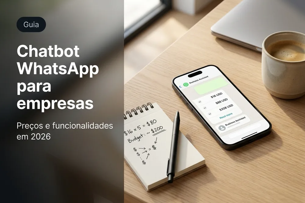 Chatbot de WhatsApp para empresas: tabela de preços, planos e funcionalidades em 2026