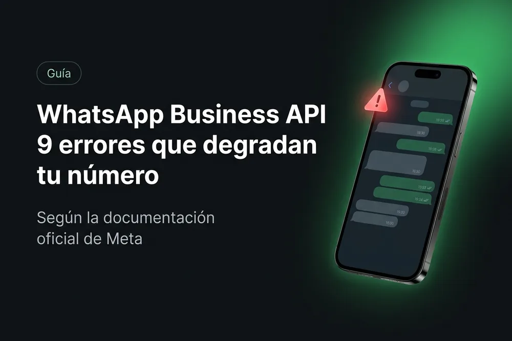 WhatsApp Business API 2026 — 9 errores que degradan tu número según Meta
